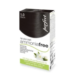 Hc Perfect Crema Colorante per Capelli Ammonia Free – 1.0 Nero – Kit 40 + 60 + 15 ml