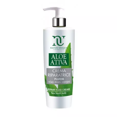 Natur Unique Aloe Attiva Crema Riparatrice Fluida Viso Mani Corpo – 190ml