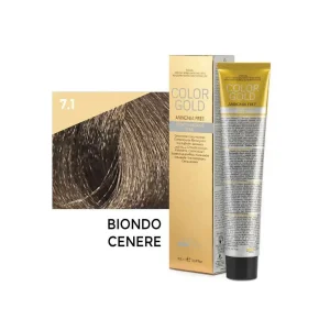 Color Gold Crema Colorante Ammonia Free – 7.1 Biondo Cenere 100 ml – Design Look