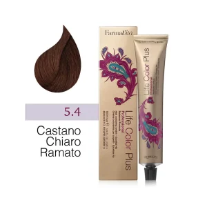 FarmaVita – Life Color Plus Professional – Crema Colorante per Capelli – 5.4 Castano Chiaro Ramato – 100 ml