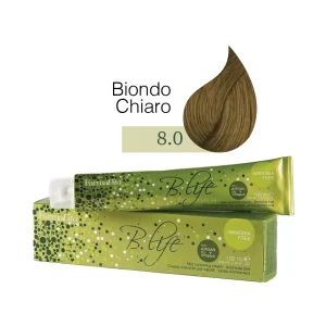Farmavita – B.Life Color – Senza Ammoniaca – Crema Colorante per Capelli – 8.0 Biondo Chiaro – 100 ml
