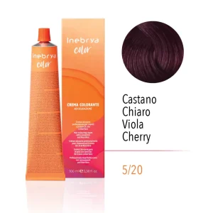 Inebrya Color – 5/20 Castano Chiaro Viola Cherry – 100 ml