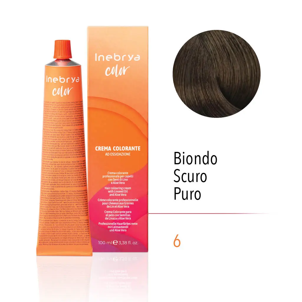 Inebrya Color – 6 Biondo Scuro Puro – 100 ml - immagine 2