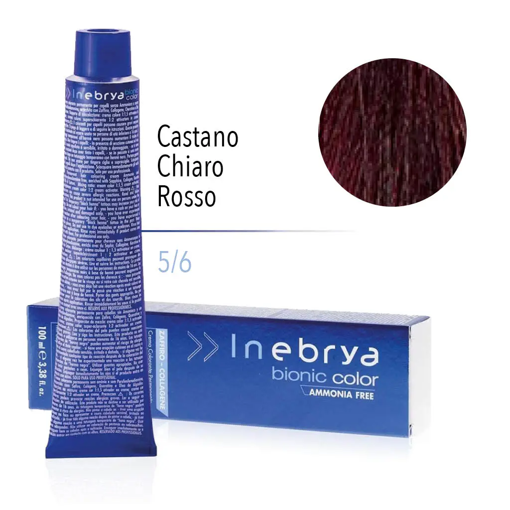 Inebrya Bionic – 5/6 Castano Chiaro Rosso – 100 ml - immagine 2