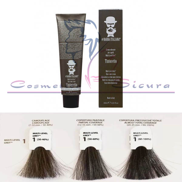 #BARBA ITALIANA – TINTORETTO Crema colorante per capelli Multi-Level Grey™ - immagine 3